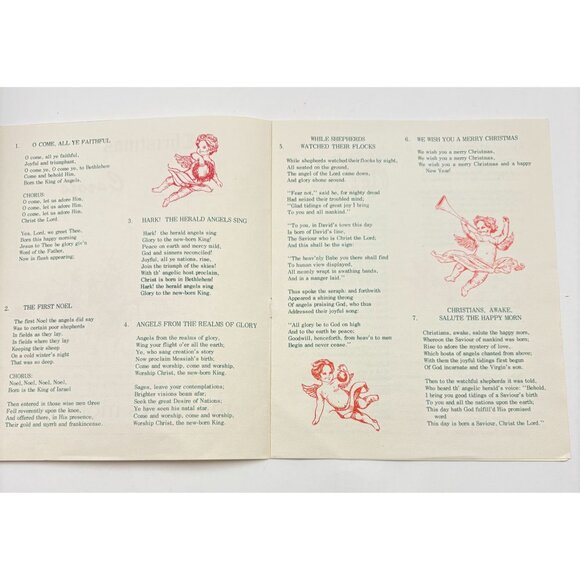 Mottells Mortuary Christmas Carols Booklet Long Beach CA 1950s Ephemera - Picture 2 of 7